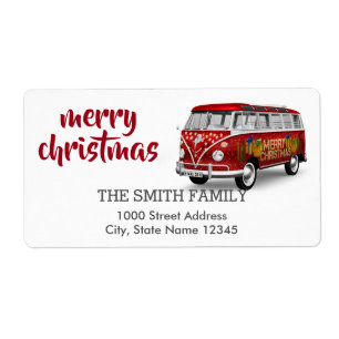 Vintage Coordinating Christmas Address