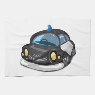 Vintage Cop Car Kitchen Towel