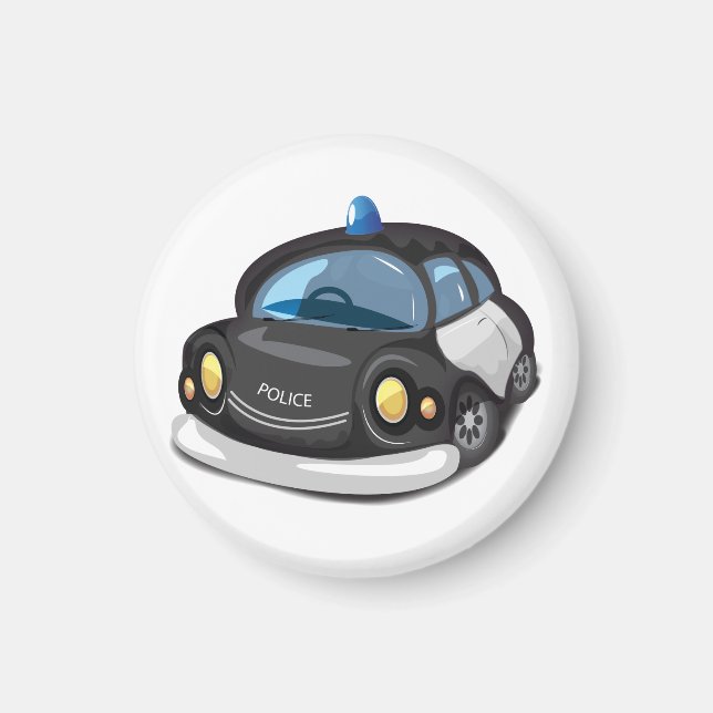 Vintage Cop Car Magnet (Front)