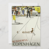 Vintage Copenhagen Denmark Travel Card
