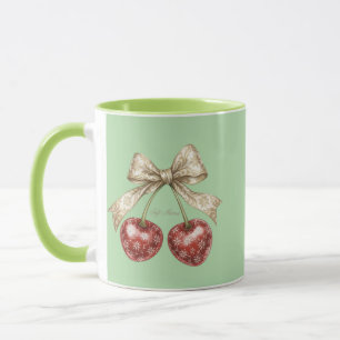 Vintage Coquette Cherry Bow Soft Mama Shirt Mug