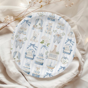 Vintage Coquette French nursery Baby Shower Paper Plate