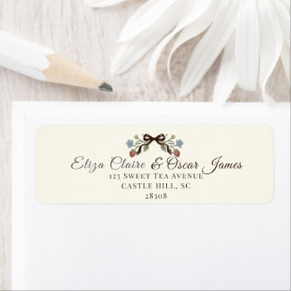 Vintage Coquette Meadow Wildflowers Return Address
