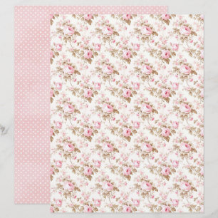 Vintage Coquette Rose Floral Scrapbook Paper