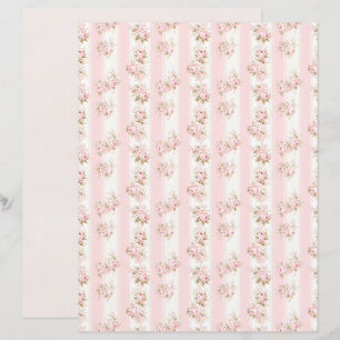 Vintage Coquette Rose Floral Scrapbook Paper