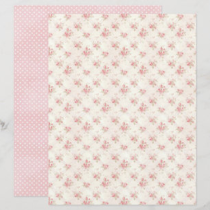 Vintage Coquette Rose Floral Scrapbook Paper