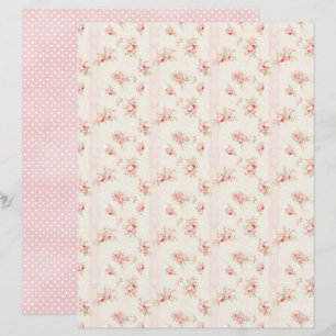 Vintage Coquette Rose Floral Scrapbook Paper