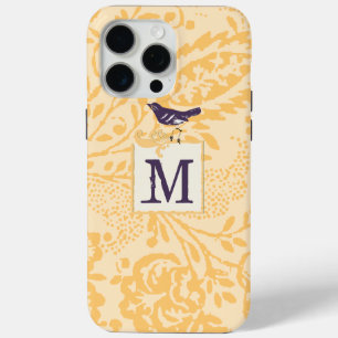 Vintage Coral Eggplant Damask Monogram iPhone 5 iPhone 15 Pro Max Case