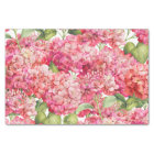 Vintage Coral Pink Hydrangea Floral Pattern