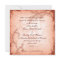 Vintage coral scroll leaf flourish wedding