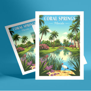Vintage Coral Springs Florida Postcard