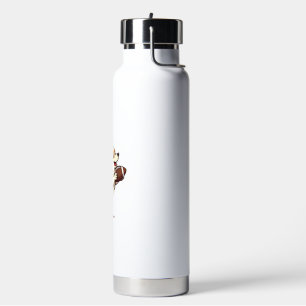 Vintage Corgi Football Dog Illustration Retro Spor Water Bottle