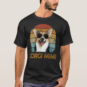 Vintage Corgi Mimi  Cute Dog Pet Owner Mothers Day T-Shirt