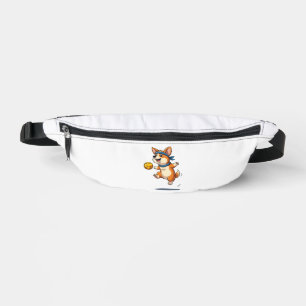 Vintage Corgi Volleyball Illustration Cute Dog Ath Fanny Pack