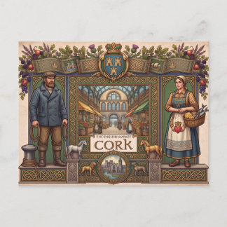 Vintage Cork City Ireland Postcard | English Marke