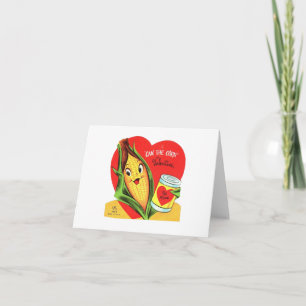 Vintage Corn on the Cob Valentine Card