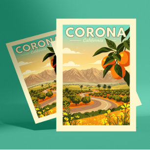Vintage Corona California Postcard