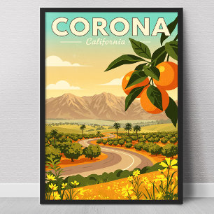 Vintage Corona California Poster