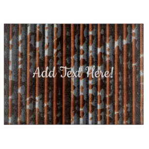 Vintage Corrugated Tin Rustic Corrugated Barn Tin Cutting Board