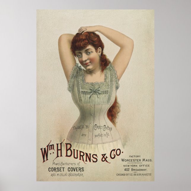 Vintage Corset Manufacturer 1878 Poster (Front)
