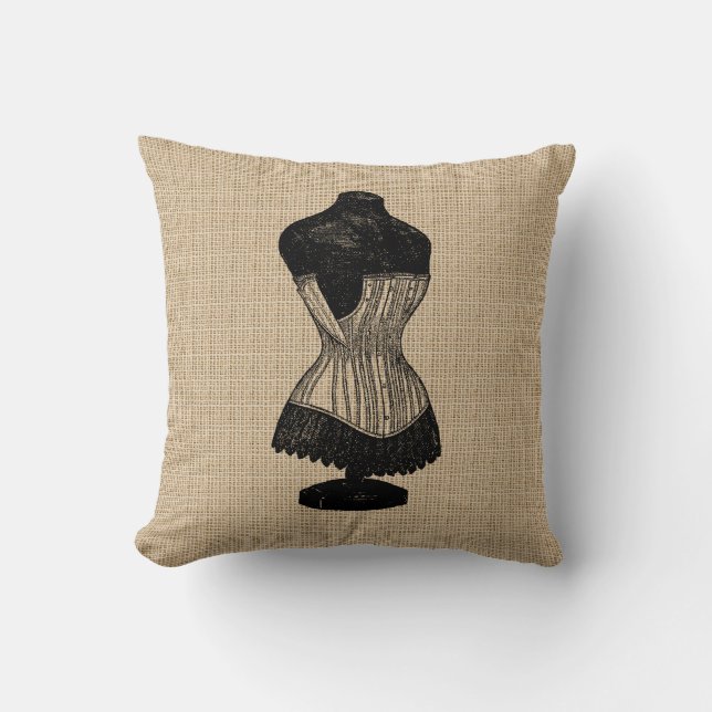 Vintage Corset Pillow (Front)