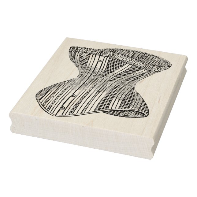 Vintage Corset Rubber Art Stamp (Stamp)