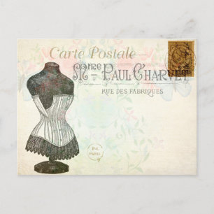 Vintage Corset Victorian Old Fashioned French Postcard