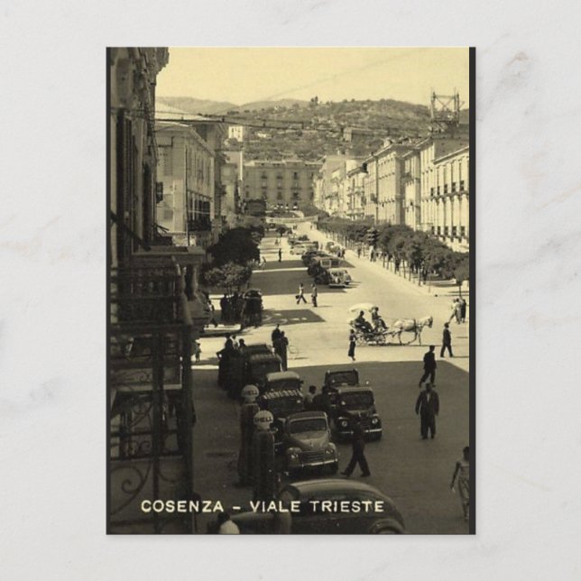 Vintage Cosenza Italy Postcard (Front)