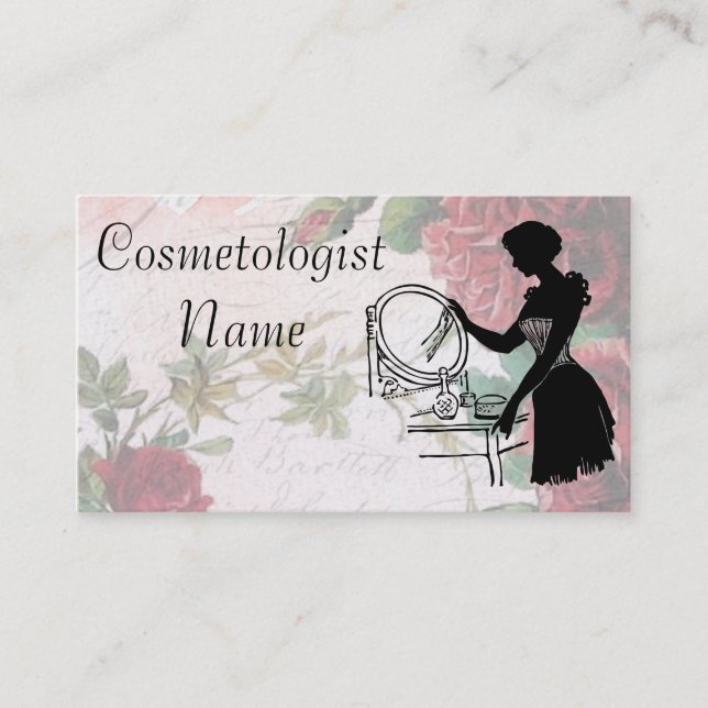 Vintage Cosmetologist Beauty Salon Hairdresser Appointment Card (Front)