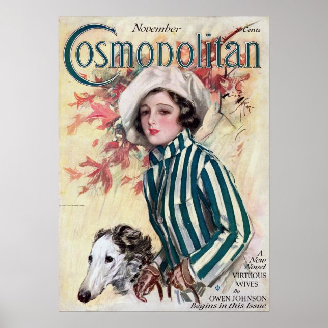  Vintage Cosmopolitan magazine cover Poster (Front)