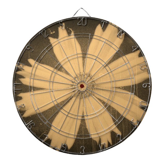Vintage Cosmos Flower Dartboard (Front)