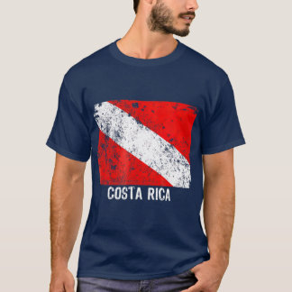 Vintage Costa Rica Dive Flag Scuba Diving T-Shirt