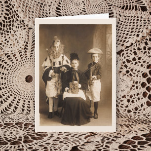 Vintage Costume Party Folded Greeting Card