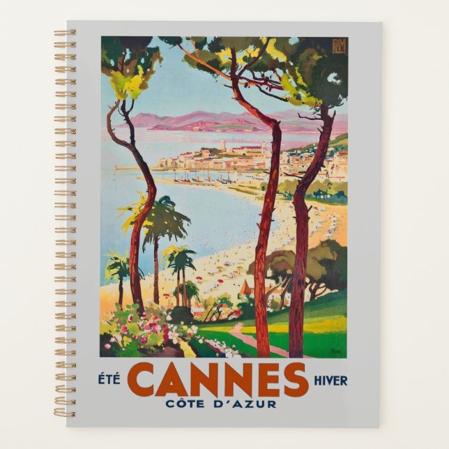 Vintage Cote D'Azur Cannes Planner (Front)