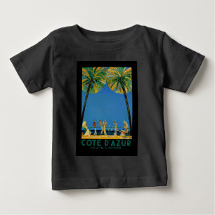 Vintage Cote D'Azur French Travel Baby T-Shirt