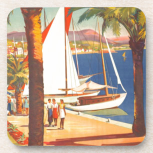 Vintage Cote D'Azur French Travel Coaster
