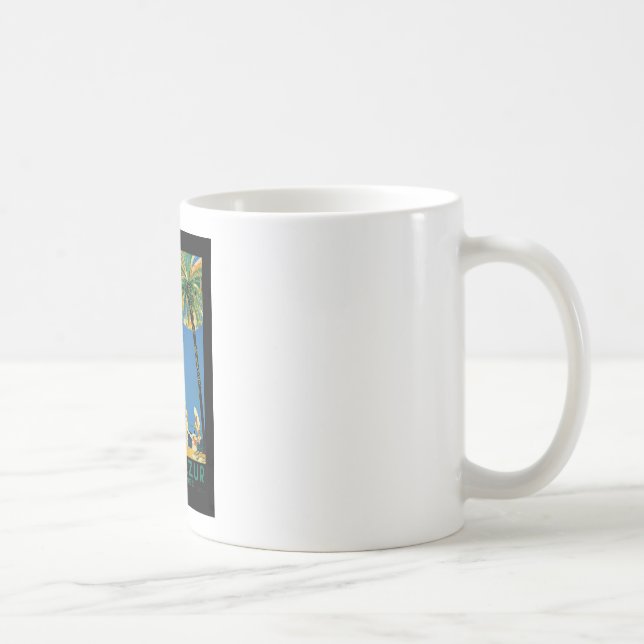 Vintage Cote D'Azur French Travel Coffee Mug (Right)