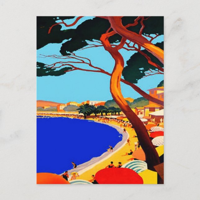 Vintage Cote D'Azur French Travel  Holiday Postcard (Front)