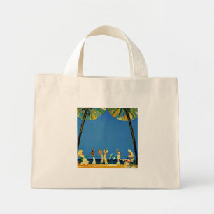 Vintage Cote D'Azur French Travel Mini Tote Bag