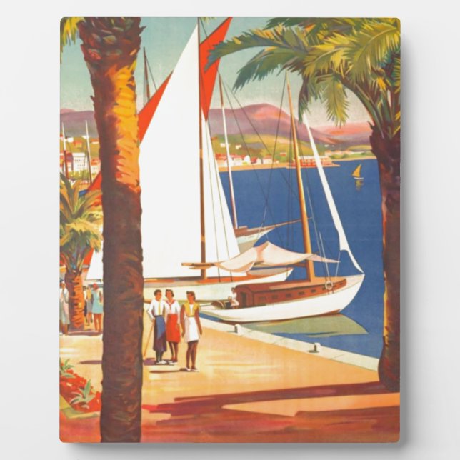 Vintage Cote D'Azur French Travel Plaque (Front)