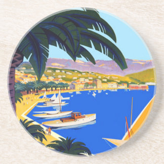 Vintage Cote D'Azur Travel Coaster