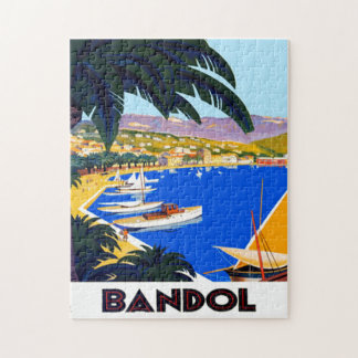 Vintage Cote D'Azur Travel Illustration Jigsaw Puzzle