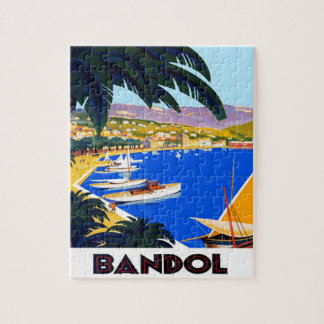 Vintage Cote D'Azur Travel Illustration Jigsaw Puzzle