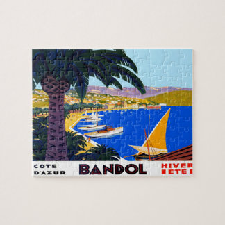 Vintage Cote D'Azur Travel Jigsaw Puzzle