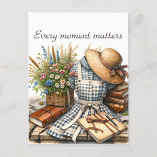 Vintage Cottage core picnic Postcard