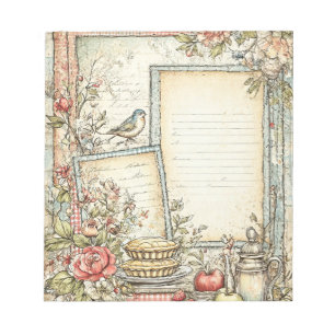Vintage Cottage Farmhouse Stationery Notepad