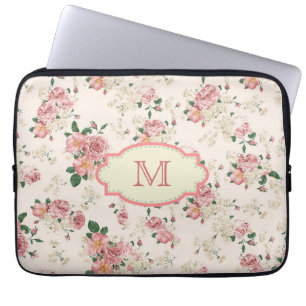 Vintage Cottage Rose Monogram Case