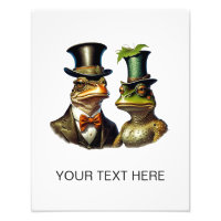 Vintage Cottagecore Cute Victorian Frog Couple Art