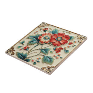 Vintage Cottagecore Farmhouse Decorative Unique  Tile