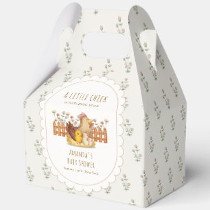 Vintage Cottagecore Floral Chicken Baby Shower  Favor Box